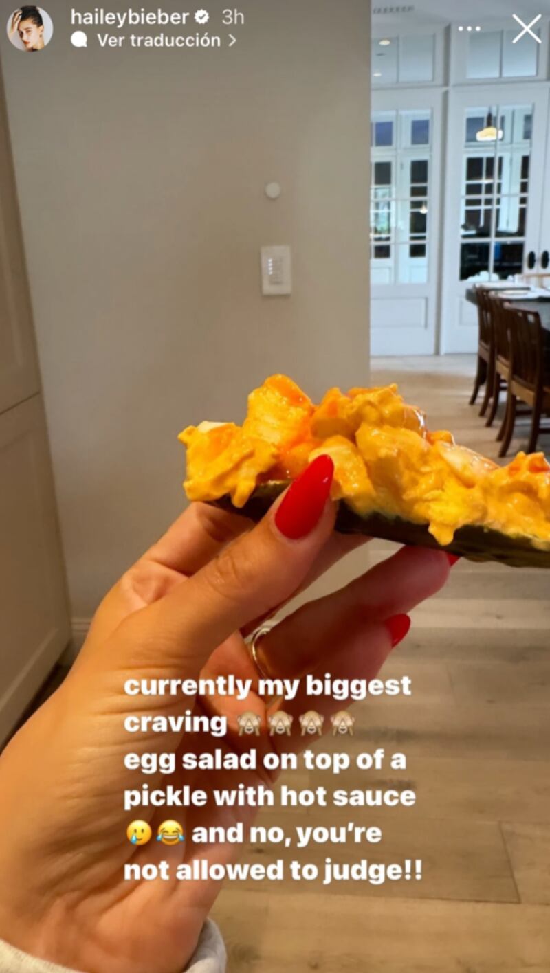 Antojo de Hailey Bieber.