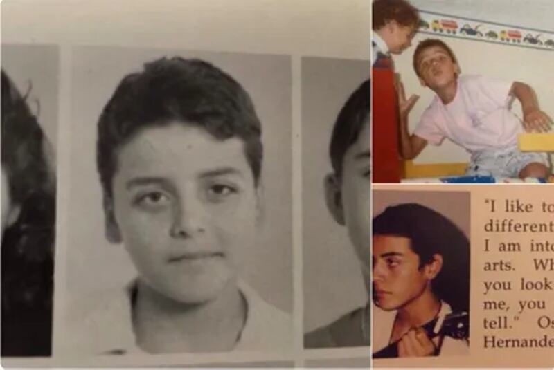 Así lucía Oscar Isaac en la infancia y juventud