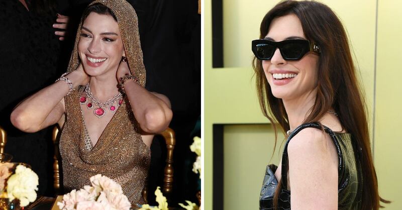 Anne Hathaway protagonizó una nueva campaña de accesorios de Bulgari, la marca de la que es embajadora desde principios de 2022.