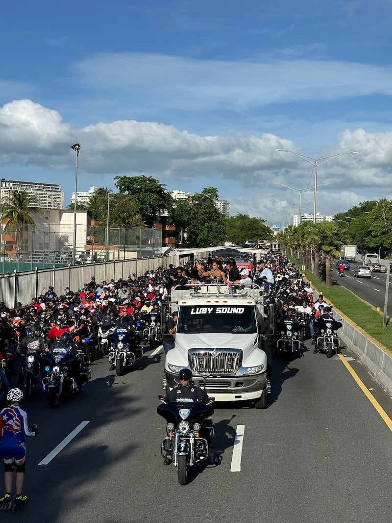 Caravana de recibimiento de Maripily Rivera en Puerto Rico