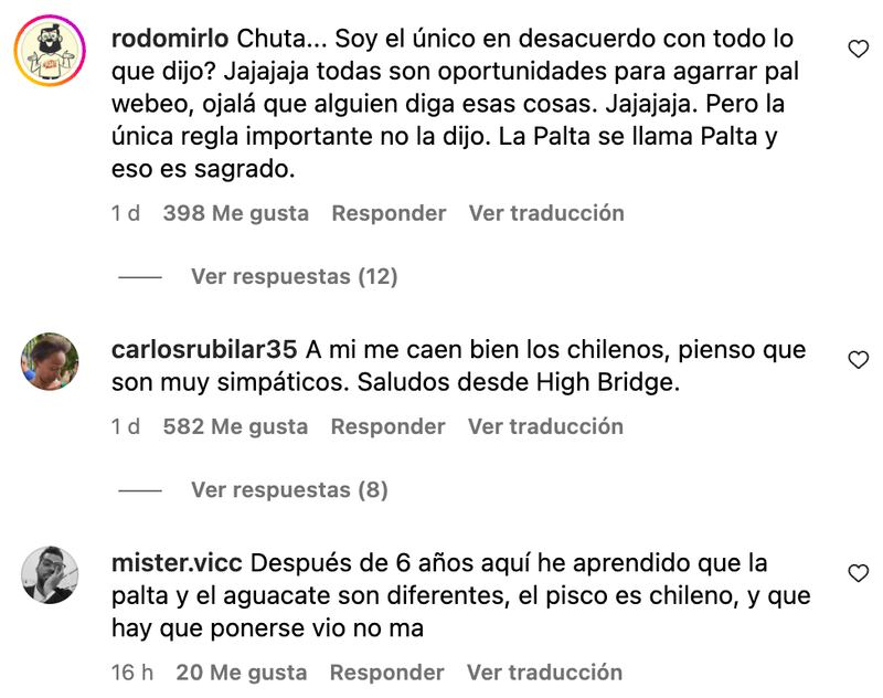 Comentarios de publicación de David Noah | Captura: Instagram