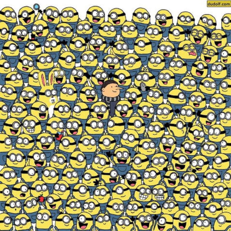 Descubre las bananas escondidas en la imagen de los Minions.