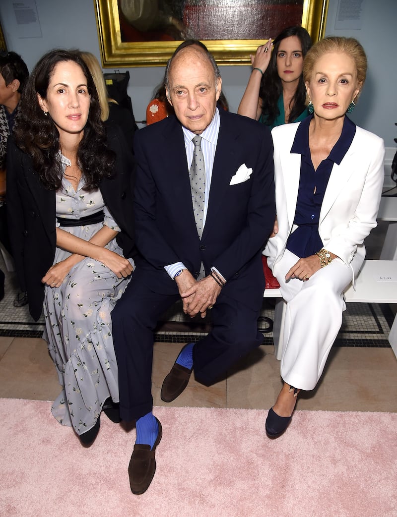 Carolina Herrera con su esposo Reinaldo Herrera y su hija Patricia Herrera.