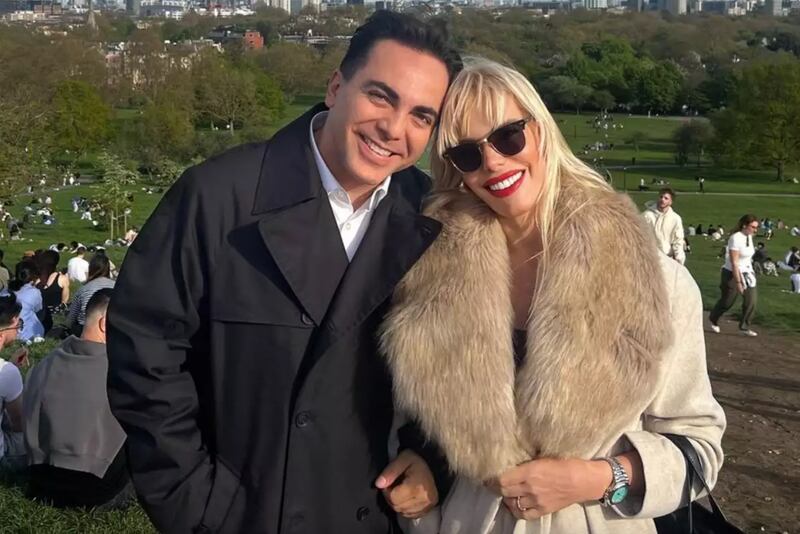 Así lucían Cristian Castro e Ingrid Wagner.