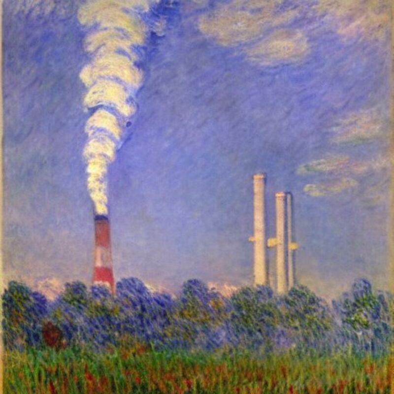 Centrales eléctricas combustibles fósiles // Monet