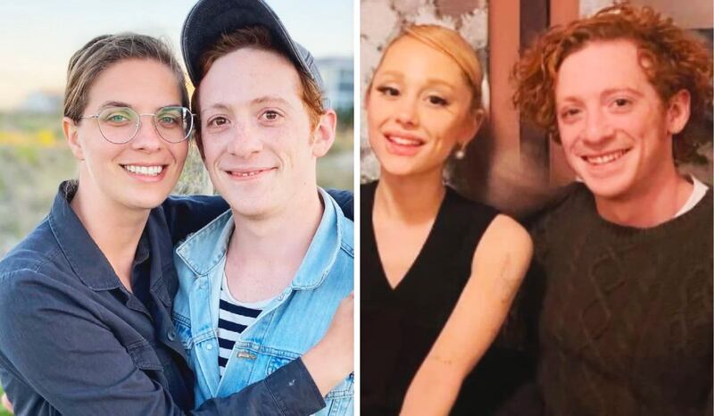 Ethan Slater y Ariana Grande se conocieron en el set de grabación de "Wicked".