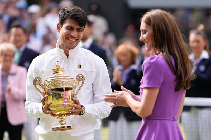 Kate Middleton Carlos Alcaraz Wimbledon