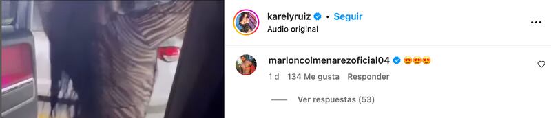 Ésta fue la publicación de Karely Ruiz.