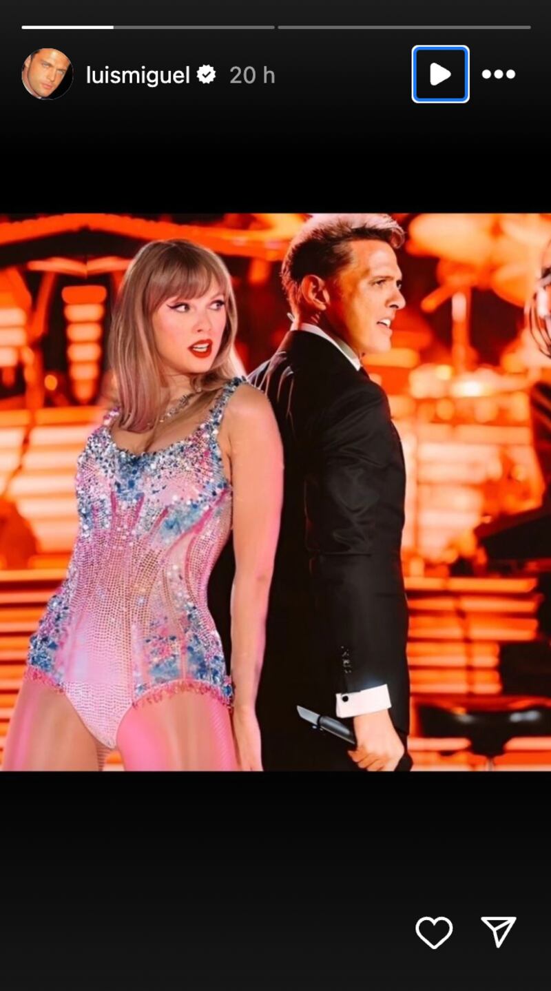 La foto que Luis Miguel publicó con Taylor Swift