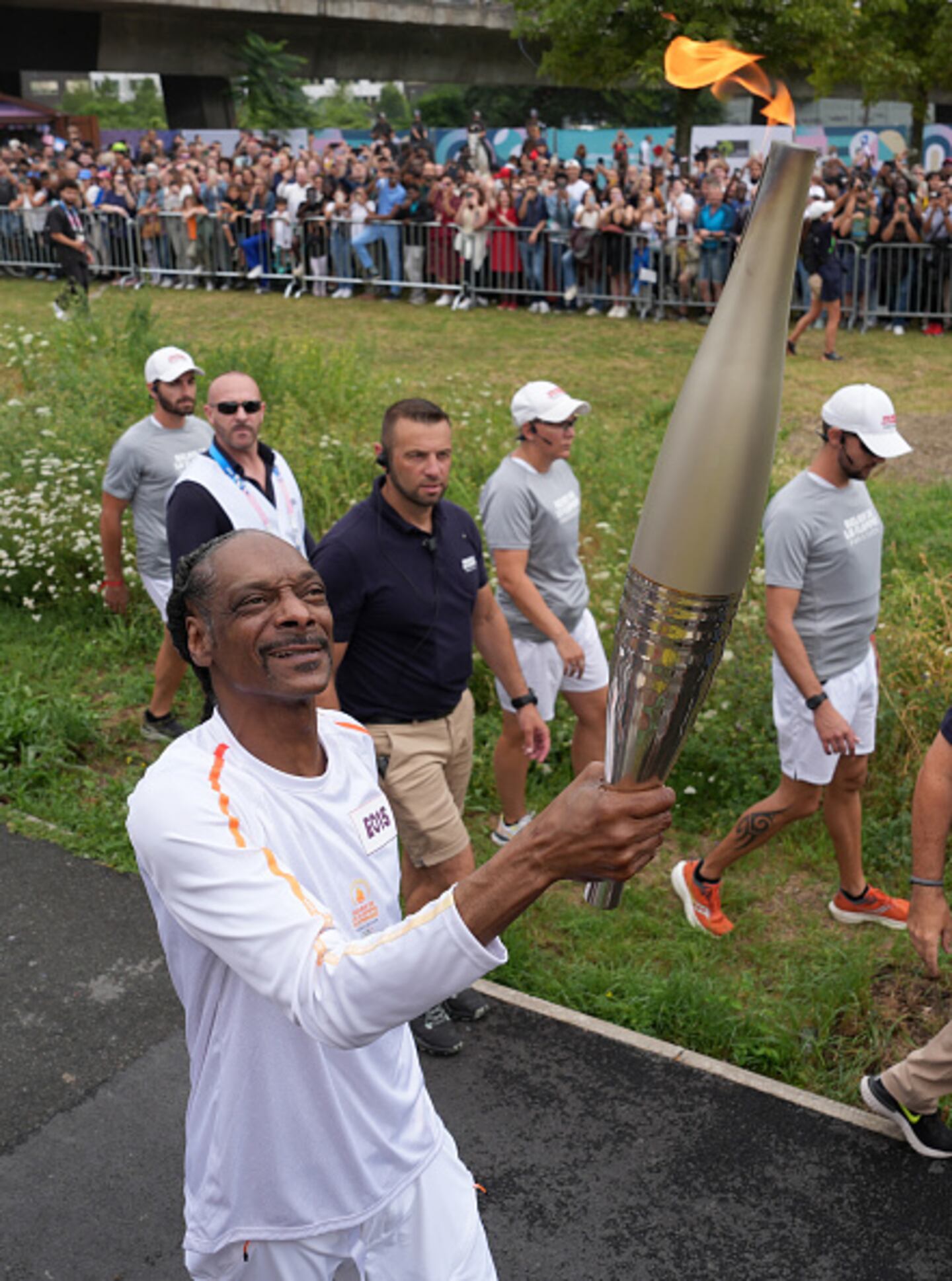 Snoop Dogg danced, greeted everyone, and had a great time while