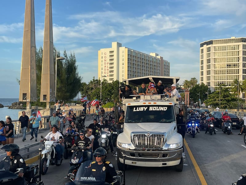 Caravana de recibimiento de Maripily Rivera en Puerto Rico