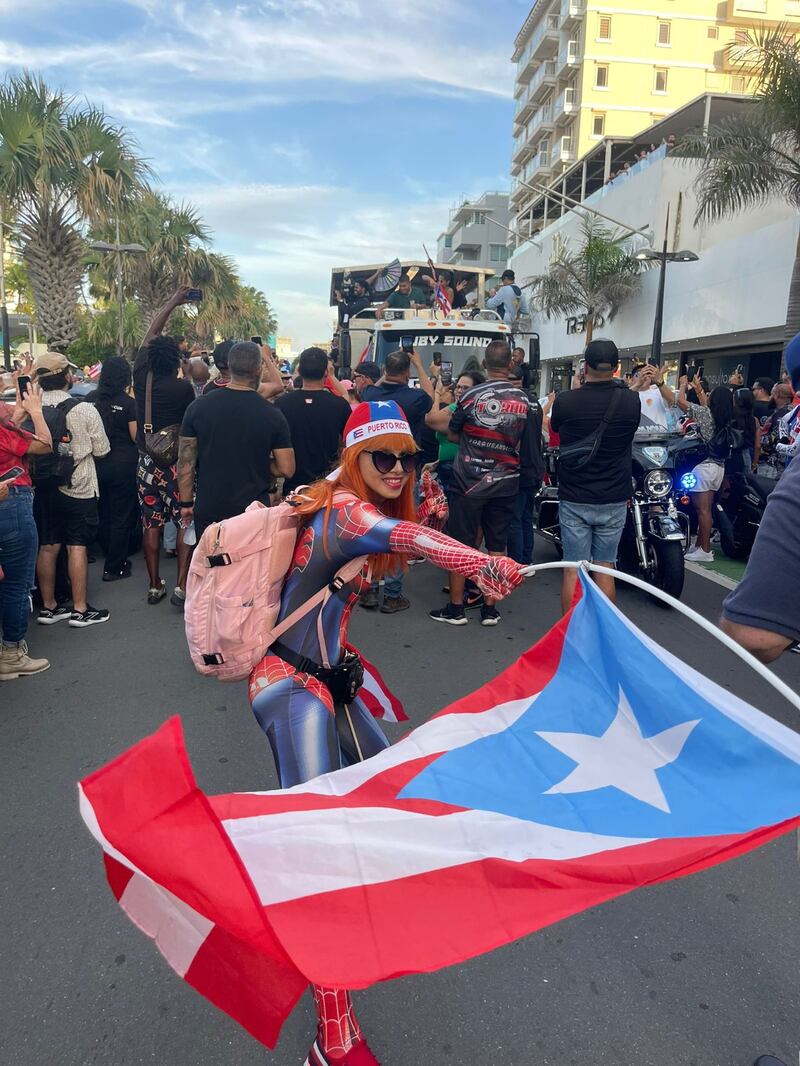 Caravana de recibimiento de Maripily Rivera en Puerto Rico