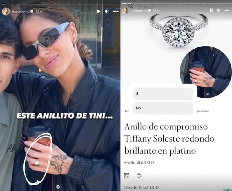 El anillo de compromiso de Tini Stoessel está valorado en 57 mil euros